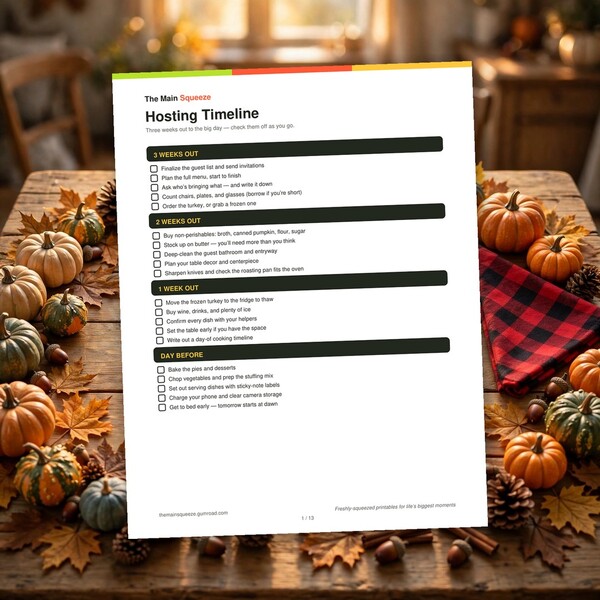 Thanksgiving Hosting Pack