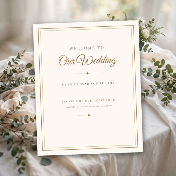 Wedding Welcome Sign 8x10 (Printable PDF)