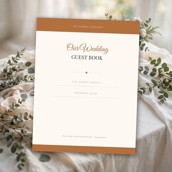 Wedding Guest Book Pages (Printable PDF)