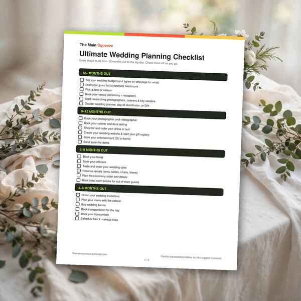 Ultimate Wedding Planning Checklist (Free PDF)