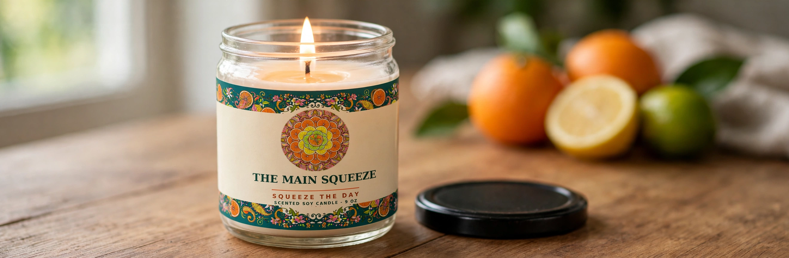 Squeeze the Day Scented Soy Candle - 9oz